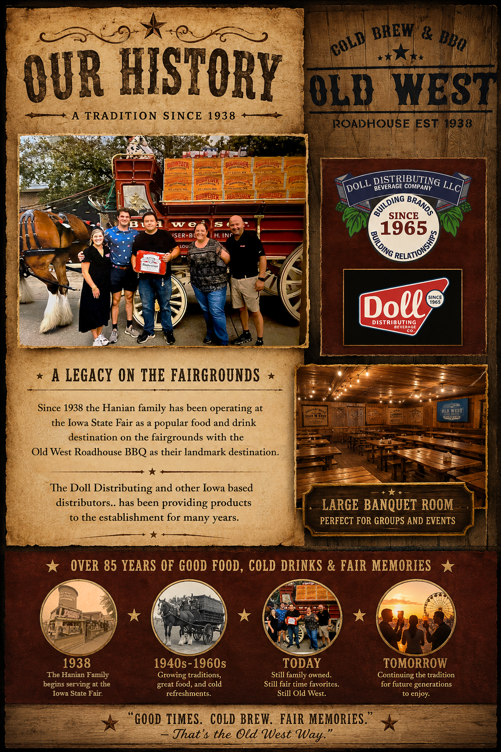 Old West Road House history - a tradition since 1938