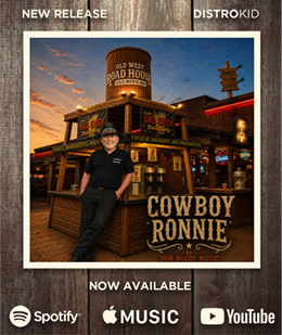 Cowboy Ronnie music release - available on Spotify, Apple Music and YouTube