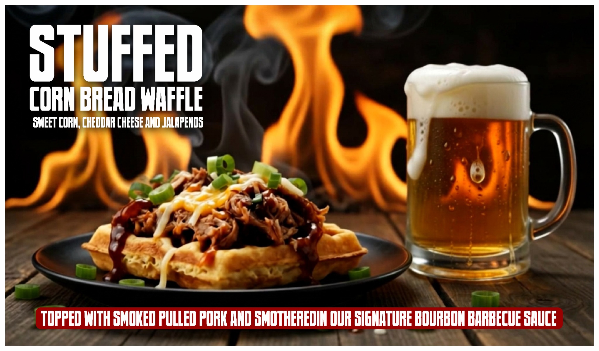 Stuffed Corn Bread Waffle