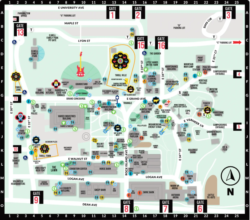 Iowa State Fair map